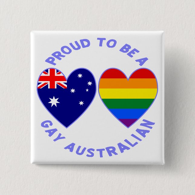 Stolz, ein homosexueller Australier zu sein Button (Vorderseite)