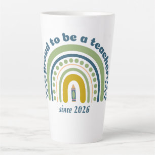 Stolz, ein Lehrer zu sein Retro Blau Grün Milchtasse