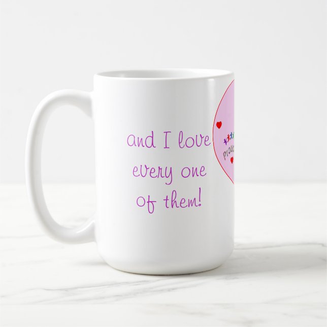 Stolz, ein Lehrer zu vielen schönen Studenten zu Kaffeetasse (Links)