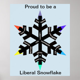Stolz, ein liberales Snowflake-Poster zu sein Poster