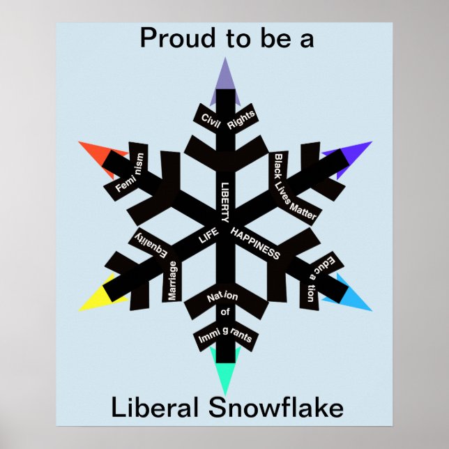 Stolz, ein liberales Snowflake-Poster zu sein Poster (Vorne)