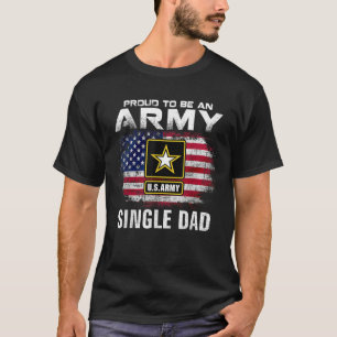 Stolz ein Vater des Single mit amerikanischer Flag T-Shirt