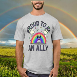 Stolz, ein Verbündeter zu sein Regenbogen T-Shirt