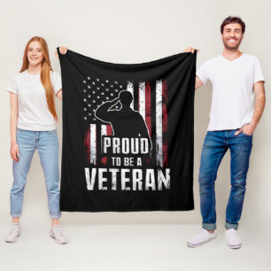 Stolz, ein Veteran der USA Veteran Veterans Day zu Fleecedecke