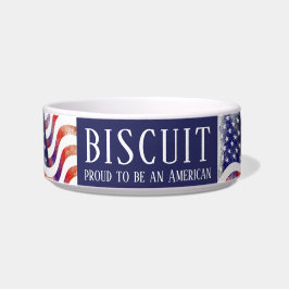 Stolz, eine amerikanische Flagge zu sein Napf