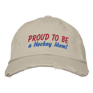 Stolz, eine Hockey-Mama zu sein! Passen Sie mich a Bestickte Baseballkappe