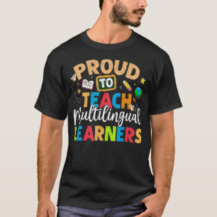 Stolz, einen mehrsprachigen Lerner-Lehrer zu unter T-Shirt