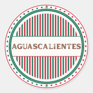 Stolz-Emblem der Stadt Aguascalientes Mexikanische Runder Aufkleber