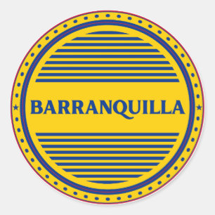 Stolz-Emblem der Stadt Barranquilla kolumbianische Runder Aufkleber