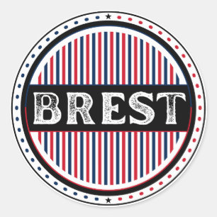 Stolz-Emblem der Stadt Brest – Französische Identi Runder Aufkleber