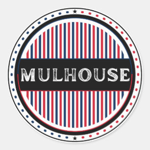 Stolz-Emblem der Stadt Mülhausen – Französische Id Runder Aufkleber