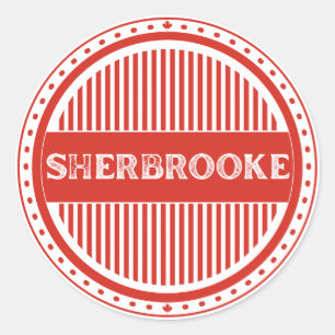 Stolz-Emblem der Stadt Sherbrooke – Kanadische Ide Runder Aufkleber