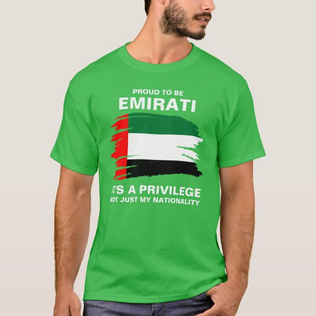 Stolz, Emirati zu sein, das ist ein Privileg T-Shirt (Vorderseite)