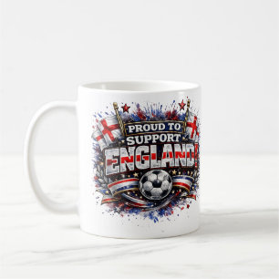 STOLZ, ENGLAND 2026 ZU UNTERSTÜTZEN Fußball-Fan Kaffeetasse
