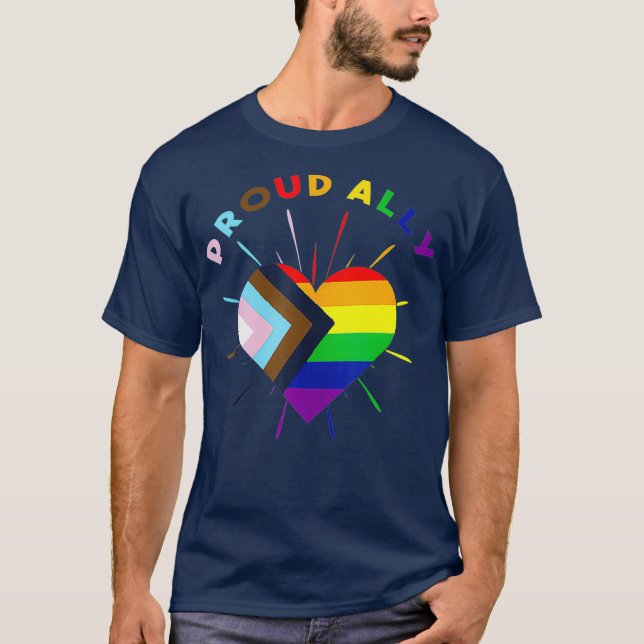 Stolz Flag-Regenbogen für alle LGBTQ-Progress T-Shirt (Vorderseite)