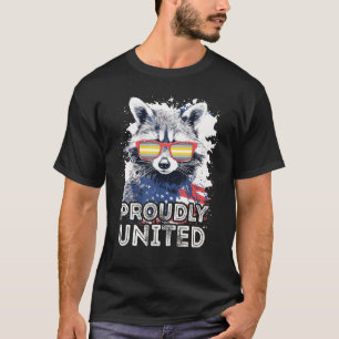 Stolz Flag United Raccoon Demigender Sunglasses T-Shirt
