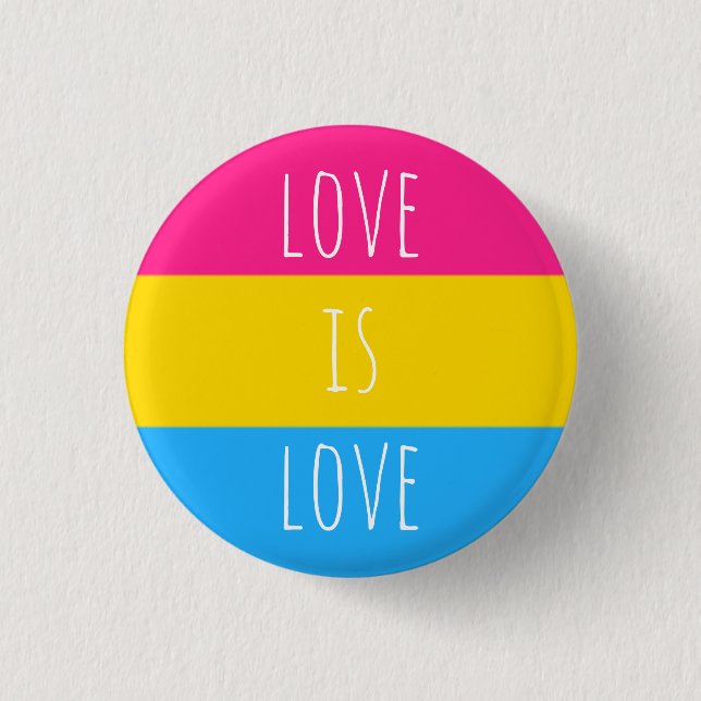 Stolz-Flaggen-Liebe der Wanne ist pansexual Button (Vorderseite)