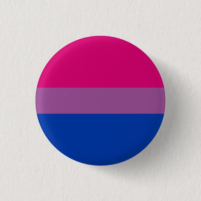 Stolz-Flaggenfeminist des Bi widerstehen Button (Vorderseite)