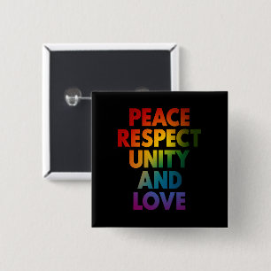 Stolz Frieden Respekt Einheit Und Liebe Button