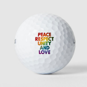 Stolz Frieden Respekt Einheit Und Liebe Golfball
