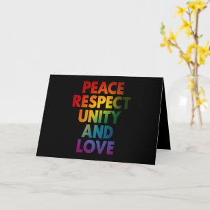 Stolz Frieden Respekt Einheit Und Liebe  Karte