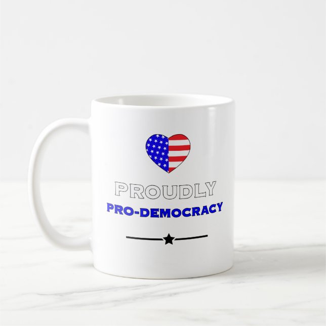 Stolz für Demokratie Kaffeetasse (Links)
