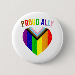 Stolz Gay POC für alle LGBTQAI-Gay-Freunde-Flagge  Button