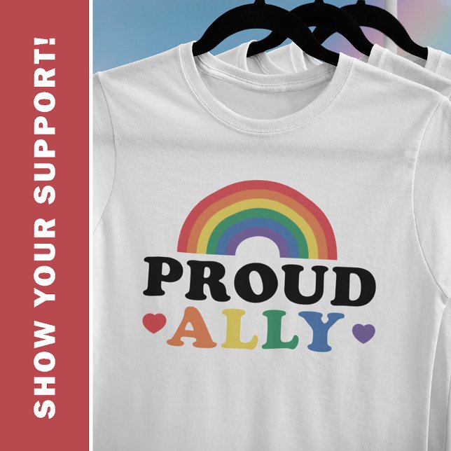 Stolz Gay Rights Support, Unisex White T-Shirt (Von Creator hochgeladen)