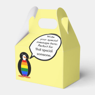 Stolz Gay sprechende Ms Penguin Personalisiert Geschenkschachtel