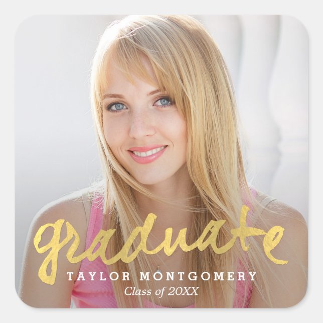 Stolz gebürsteter Abschluss Sticker (Vorderseite)