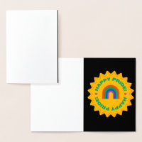 Stolz. Glücklicher Stolz. Gay Liebe, Regenbogenfar