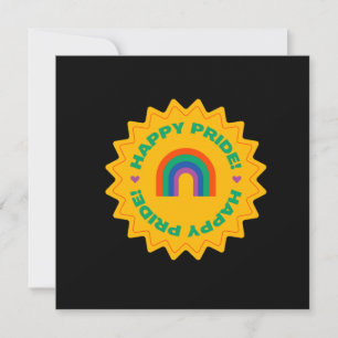 Stolz. Glücklicher Stolz. Gay Liebe, Regenbogenfar Karte