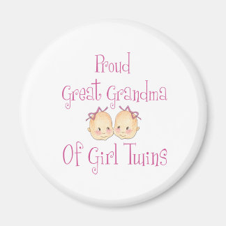 Stolz große Oma Girl Twins Magnet