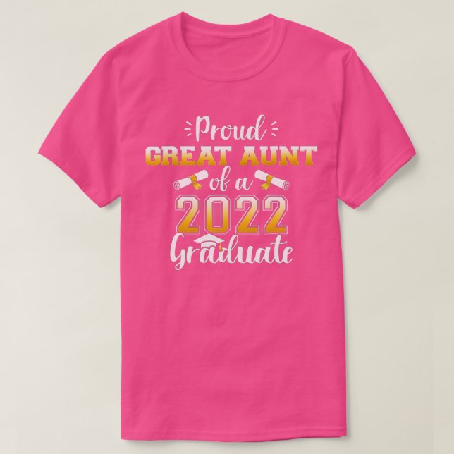 Stolz große Tante einer Klasse von 2022 Absolvent  T-Shirt (Design vorne)