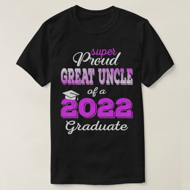 Stolz Große Zahl von 2022 Graduate Class 2022 Grad T-Shirt (Design vorne)