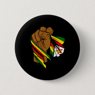 Stolz-Handfist-Flagge Simbabwes Button