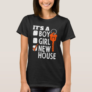 Stolz Hausbesitzer sein Junge Girl New House House T-Shirt