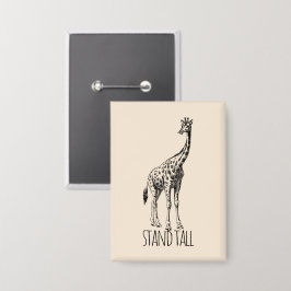 Stolz Hoch Ragende Anmutige Giraffe Button