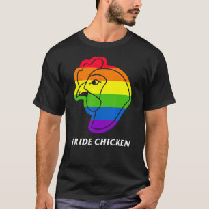 Stolz Huhn  Lgbt Wortspiel Gebratene Regenbogenfla T-Shirt