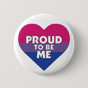 Stolz, ich bin ein bi (bisexuelles) Stolzenherz zu Button