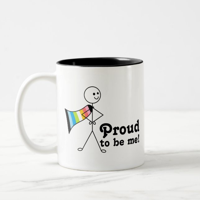 Stolz, ich Que Stolz Superheld zu sein Zweifarbige Tasse (Links)