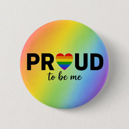 STOLZ, ICH SELBST Regenbogen-LGBTQ+-Pride-Monat Button