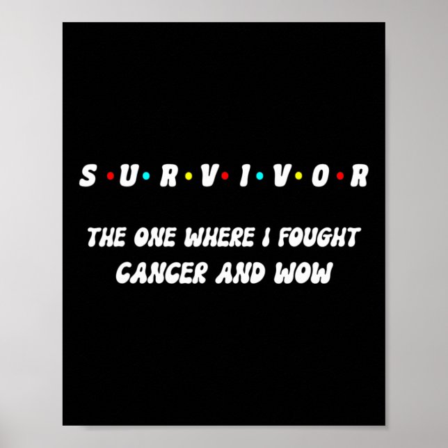 Stolz ich überleben Brust Lung Haut Colon Schilddr Poster (Vorne)