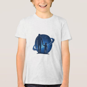 Stolz Ich und Dady überall Tri-Blend Shirt