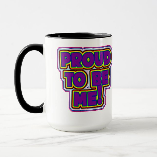 Stolz, ich zu sein! - LGBTQ+-Preis Tasse (Links)