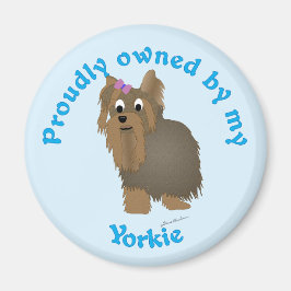 Stolz im Besitz einer Yorkie Magnet