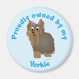 Stolz im Besitz einer Yorkie Magnet