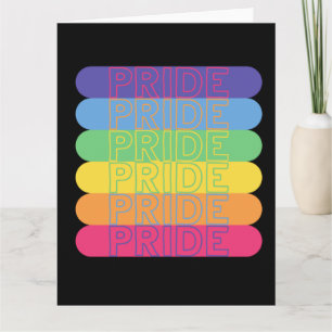 Stolz in Regenbogenfarben Karte