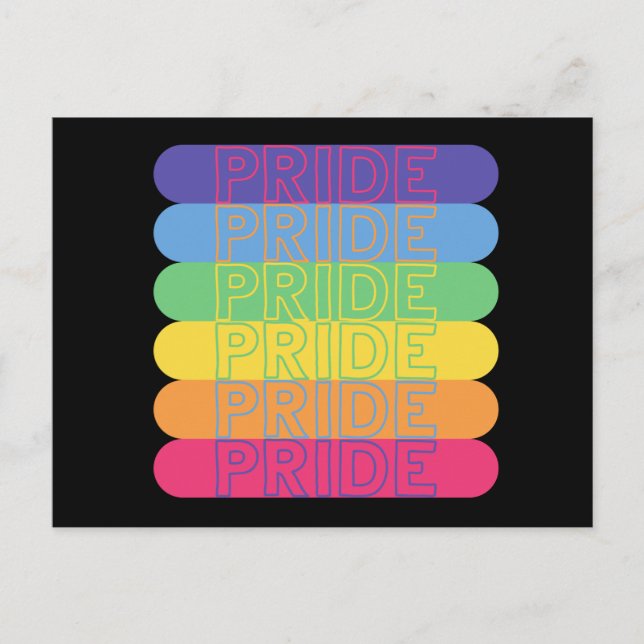 Stolz in Regenbogenfarben Postkarte (Vorderseite)