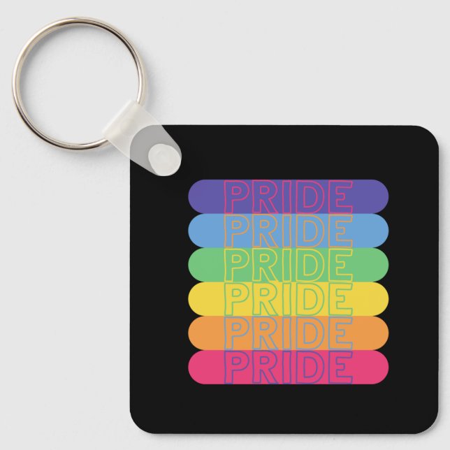 Stolz in Regenbogenfarben Schlüsselanhänger (Vorderseite)
